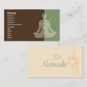 PixDezinesのDIYカラー＆フォント　瞑想＋オムシンボル 名刺 (正面/裏面)