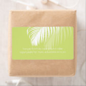 PixDezinesのDIYカラー！ 白いパームの葉 ラベル (インサイチュ)