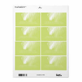 PixDezinesのDIYカラー！ 白いパームの葉 ラベル (フルシート)