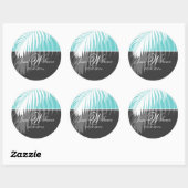 PixDezinesのDIYカラー/白いヤシの葉 ラウンドシール (シート)