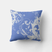 PixDezinesのDIYカラー/調整可能なクリーム色の渦巻き クッション (裏面)