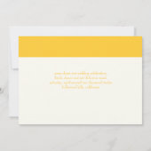 PixDezinesのDIYカラー、黄色。華麗なフォント... 招待状 (裏面)