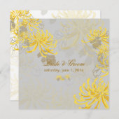 PixDezinesのdiy背景/黄色のタム 招待状 (正面/裏面)