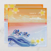 PixDezinesのhulawaves/ビーチ/ダイナミックデザイン 招待状 (正面/裏面)