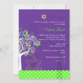 PixDezinesのLife/DIY背景色のツリー 招待状 (裏面)