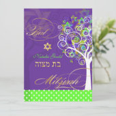 PixDezinesのLife/DIY背景色のツリー 招待状 (スタンド正面)