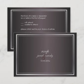 PixDezinesのRSVPテンプレート/擬似ブロンズ 出欠カード (正面/裏面)