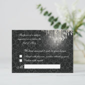 PixDezinesのrsvp、Desireeダマスク 出欠カード (スタンド正面)