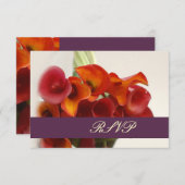 PixDezinesはオレンジカラユリを焼いた 出欠カード (正面/裏面)