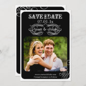 PixDezinesはスクロール救/日付/DIY背景色 セーブザデート (正面/裏面)