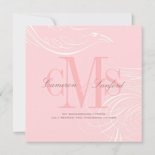 PixDezinesはテール/ダイバックグラウンドカラー+フォント 招待状 (正面)