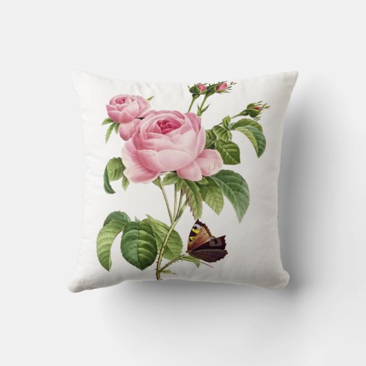 PixDezinesは恐ろしいバラを描く クッション (裏面)