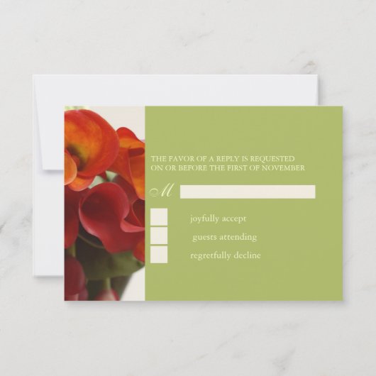 PixDezinesは焼いたオレンジのカラリー/DIYトリムカラーを使用 出欠カード (裏面)