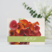 PixDezinesは焼いたオレンジのカラリー/DIYトリムカラーを使用 出欠カード (スタンド正面)