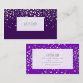 PixDezinesは目が眩むフェイク銀の斑点を 名刺 (正面/裏面)