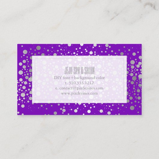 PixDezinesは目が眩むフェイク銀の斑点を 名刺 (裏面)
