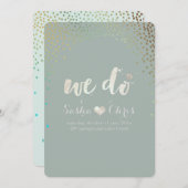 PixDezinesは目が眩む/フェイク金ゴールドの斑点/色が濃い 招待状 (正面/裏面)