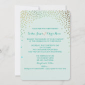 PixDezinesは目が眩む/フェイク金ゴールドの斑点/色が濃い 招待状 (裏面)