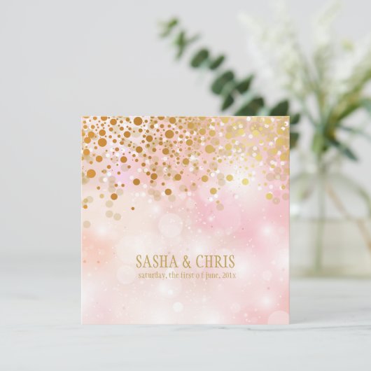 PixDezinesは目が眩む/金ゴールドの斑点/冬の寒さ 招待状 (スタンド正面)