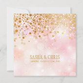 PixDezinesは目が眩む/金ゴールドの斑点/冬の寒さ 招待状 (正面)