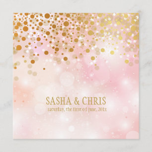 PixDezinesは目が眩む/金ゴールドの斑点/冬の寒さ 招待状