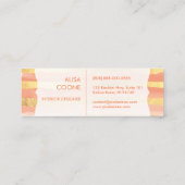 PixDezinesは私を目が眩む金ゴールドと呼ぶ スキニー名刺 (裏面)