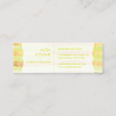 PixDezinesは私を眩しい金ゴールドブラシフェイクスクリプトと呼ぶ スキニー名刺 (裏面)