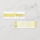 PixDezinesは私を眩しい金ゴールドブラシフェイクスクリプトと呼ぶ スキニー名刺 (正面/裏面)