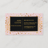 PixDezinesは輝く金ゴールドスペッフェイクク/DIYバックグラウンド 名刺 (裏面)