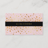 PixDezinesは輝く金ゴールドスペッフェイクク/DIYバックグラウンド 名刺 (正面)