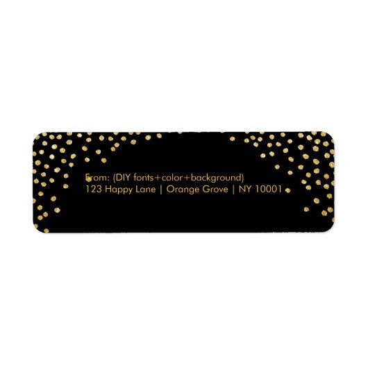 PixDezinesは金ゴールド/DIYbackgroundで目がくらんだ ラベル (正面)