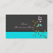 PixDezinesは鳥を愛する+浮遊ハート/ダイカラー 名刺 (裏面)