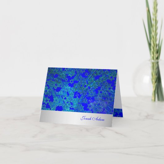 PixDezinesは（ユダヤ教の）バル・ミツバー感謝してい youグランジ/DIYcolorを起動 サンキューカード (正面)