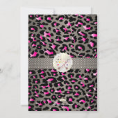 PixDezinesは、cheetah/birth announce/showerを実行します。 招待状 (裏面)