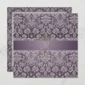 PixDezinesは、damask/DIYの背景を必要とします。 招待状 (正面/裏面)