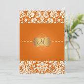 PixDezinesは、damask/DIYの背景を必要とします。 招待状 (スタンド正面)