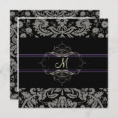 PixDezinesは、damask/DIYの背景を必要とします。 招待状 (正面/裏面)