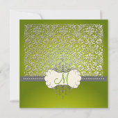 PixDezinesは、damask/DIYの背景を必要とします。 招待状 (正面)