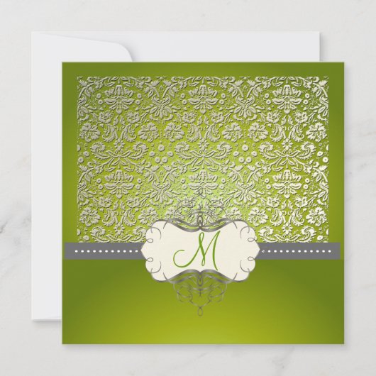 PixDezinesは、damask/DIYの背景を必要とします。 招待状 (正面)