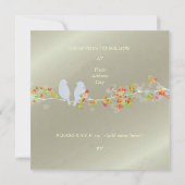 PixDezinesはBIRDS/DIY背景色を好みます 招待状 (裏面)