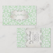 PixDezinesはdamask/DIYの背景をクートカウする 名刺 (正面/裏面)