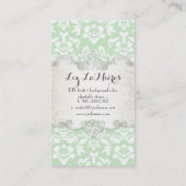 PixDezinesはdamask/DIYの背景をクートカウする 名刺 (裏面)