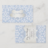 PixDezinesはdamask/DIYの背景をクートカウする 名刺 (正面/裏面)