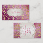 PixDezinesほこりっぽいバラフローラダマスク/パーチフェイクメント 名刺 (正面/裏面)