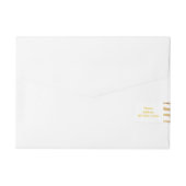 PixDezinesまぶしい金ゴールドストライプ/休日の喜び ラップアラウンド宛名ラベル (裏面)