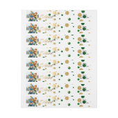 PixDezinesまぶしい金ゴールド+グリーン紙吹雪/休日の喜び ラップアラウンドラベル (シート)