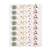 PixDezinesまぶしい金ゴールド+赤紙吹雪/休日の喜び ラップアラウンドラベル (シート)