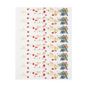 PixDezinesまぶしい金ゴールド+赤紙吹雪/休日の喜び ラップアラウンド宛名ラベル (シート)