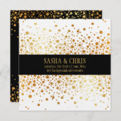 PixDezinesめまいがする/金ゴールドのスペック/冬のソーリー 招待状 (正面/裏面)