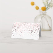 PixDezinesめまいフェイクバラ金ゴールド紙吹雪 プレイスカード (裏面)